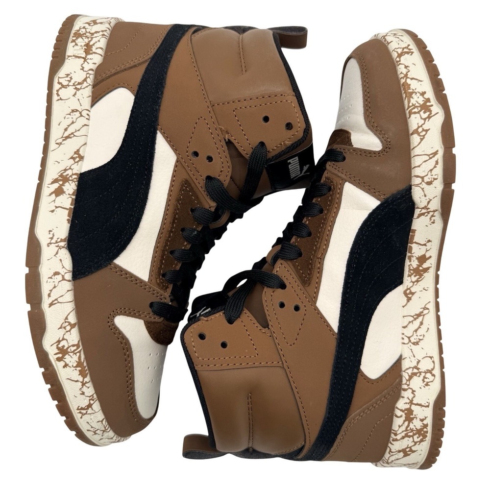 Puma Rebound Joy Sneakers Mens Size 7 Brown Excellent High Top 391255-01